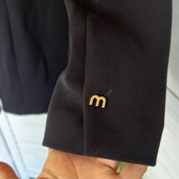 MANGO MNG l Black Fitted Long Double Breasted Coat Fall Winter Casual Work NWT M - Picture 6 of 10